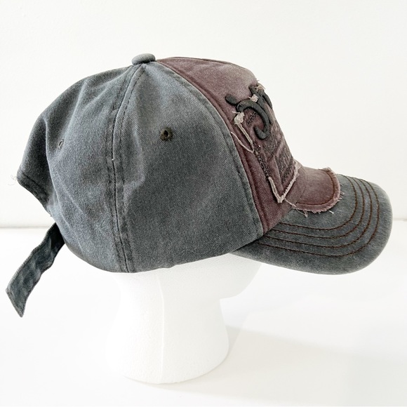 Fist Embroidered Distressed Baseball Cap - Picture 4 of 7